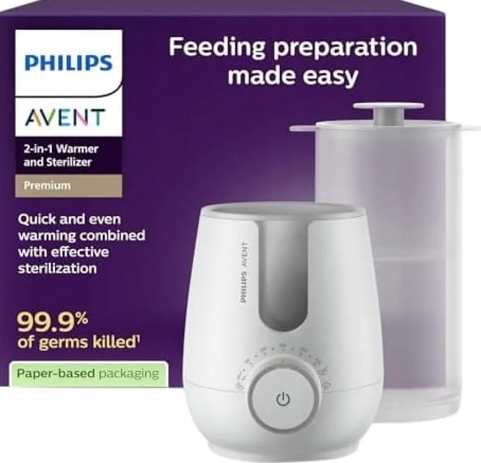 Philips avent szybki podgrzewacz premium 2w1 sterylizator butelek czujnik