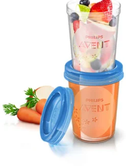 Philips Avent zestaw pojemników do przechowywania pokarmów + łyżeczka  SCF721/20