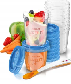 Philips Avent zestaw pojemników do przechowywania pokarmów + łyżeczka  SCF721/20
