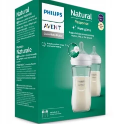 Philips Avent zestaw 2x szklana butelka do karmienia natural response