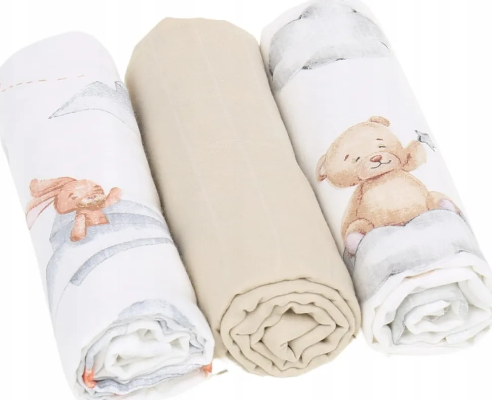 Pieluchy muślinowe pieluszki premium zestaw 3szt 60x75cm Babymam