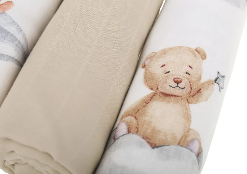 Pieluchy muślinowe pieluszki premium zestaw 3szt 60x75cm Babymam