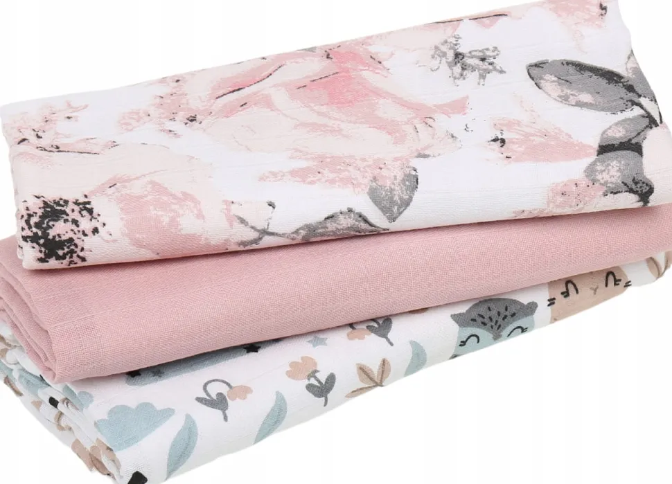 Pieluchy muślinowe pieluszki premium zestaw 3szt 60x75cm Babymam