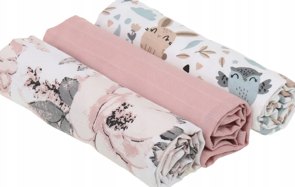 Pieluchy muślinowe pieluszki premium zestaw 3szt 60x75cm Babymam