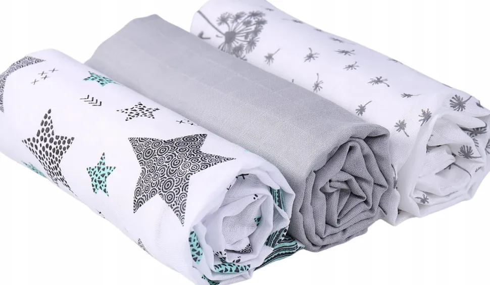 Pieluchy muślinowe pieluszki premium zestaw 3szt 60x75cm Babymam