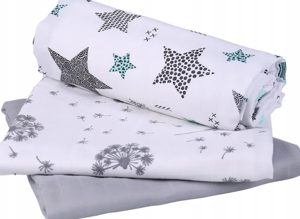 Pieluchy muślinowe pieluszki premium zestaw 3szt 60x75cm Babymam