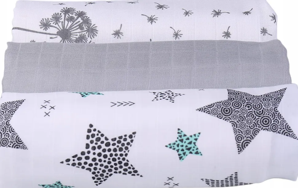 Pieluchy muślinowe pieluszki premium zestaw 3szt 60x75cm Babymam