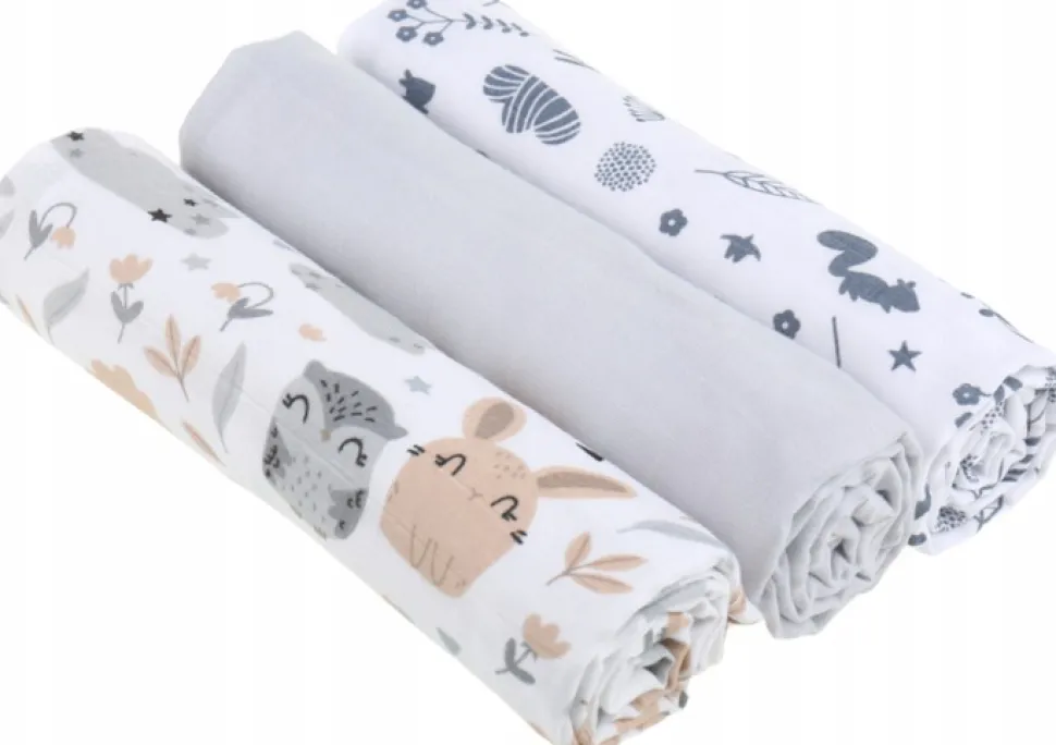 Pieluchy muślinowe pieluszki premium zestaw 3szt 60x75cm Babymam