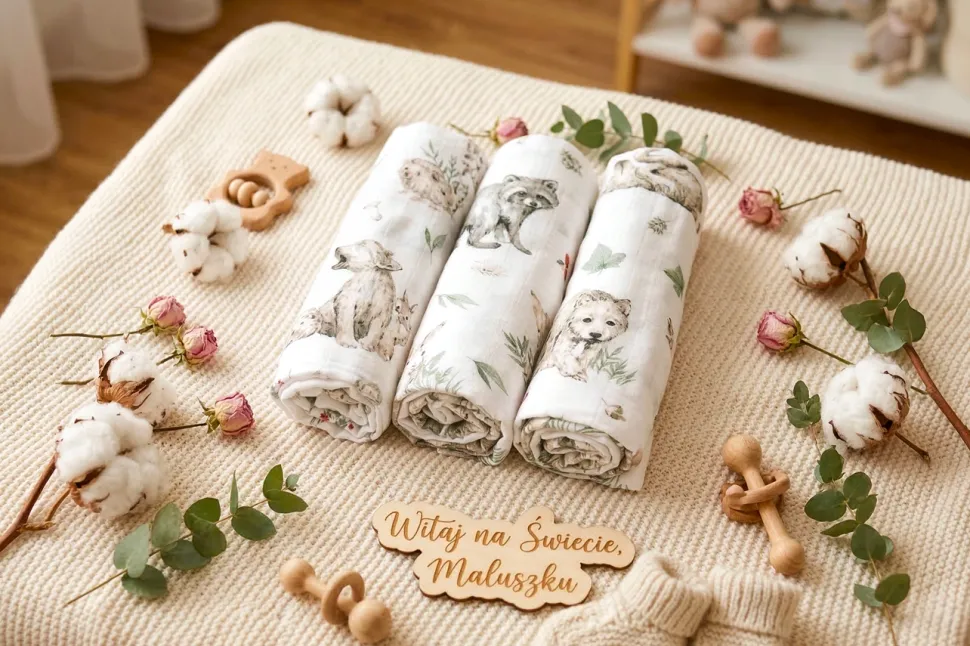 Pieluchy muślinowe pieluszki premium zestaw 3szt 60x75cm Babymam