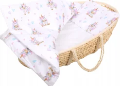 Pościel 80x70 do kołyski wózka 2 elementy Babymam