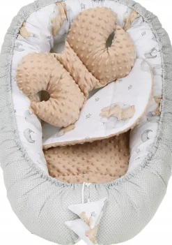 Poduszka motylek do wózka podróżna antywstrząsowa minky Babymam