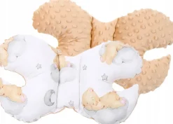 Poduszka motylek do wózka podróżna antywstrząsowa minky Babymam