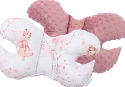 Poduszka motylek do wózka podróżna antywstrząsowa minky Babymam