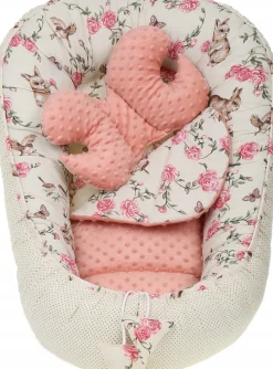 Poduszka motylek do wózka podróżna antywstrząsowa minky Babymam