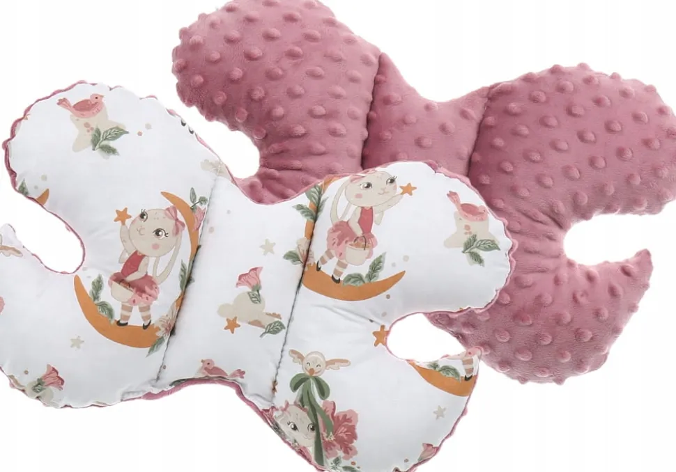 Poduszka motylek do wózka podróżna antywstrząsowa minky Babymam