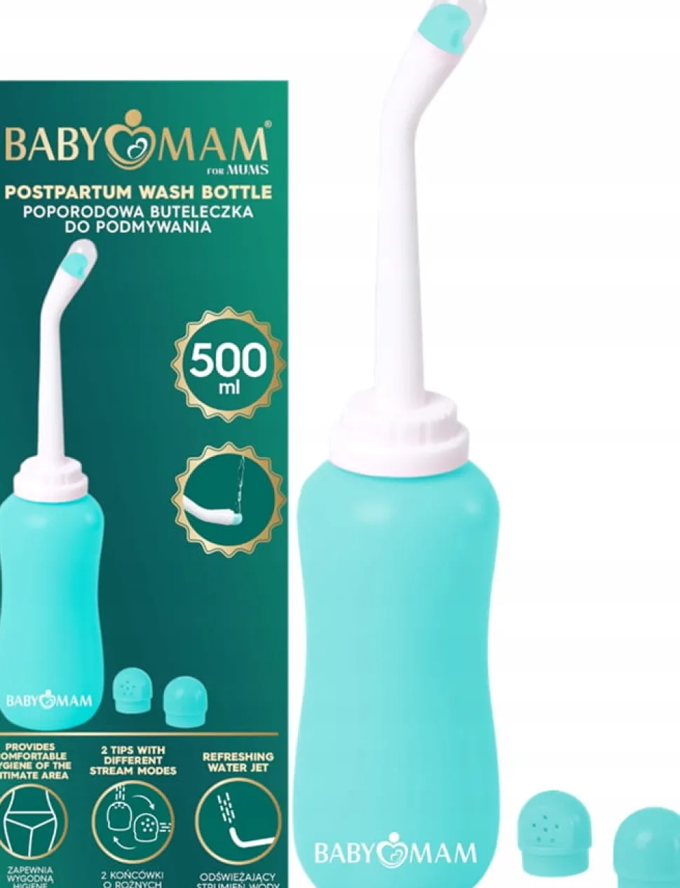 Poporodowa buteleczka do podmywania okolic intymnych 500ml butelka Babymam