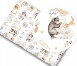 Prześcieradło materiałowe do kołyski 90x40 cm z gumką Babymam