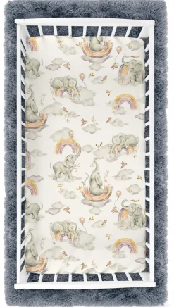 Prześcieradło materiałowe do kołyski 90x40 cm z gumką Babymam