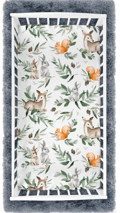 Prześcieradło materiałowe do kołyski 90x40 cm z gumką Babymam