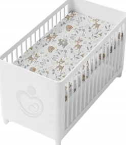 Prześcieradło materiałowe do kołyski 90x40 cm z gumką Babymam