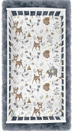 Prześcieradło materiałowe do kołyski 90x40 cm z gumką Babymam