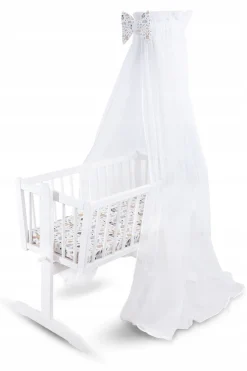 Prześcieradło materiałowe do kołyski 90x40 cm z gumką Babymam