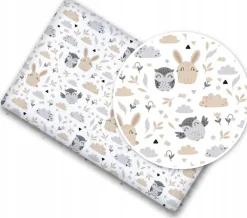Prześcieradło materiałowe do kołyski 90x40 cm z gumką Babymam