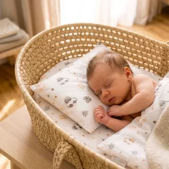 Prześcieradło materiałowe do kołyski 90x40 cm z gumką Babymam