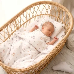Prześcieradło materiałowe do kołyski 90x40 cm z gumką Babymam