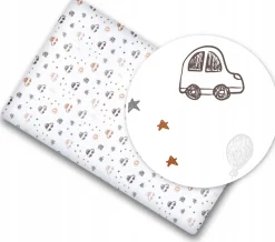 Prześcieradło materiałowe do kołyski 90x40 cm z gumką Babymam