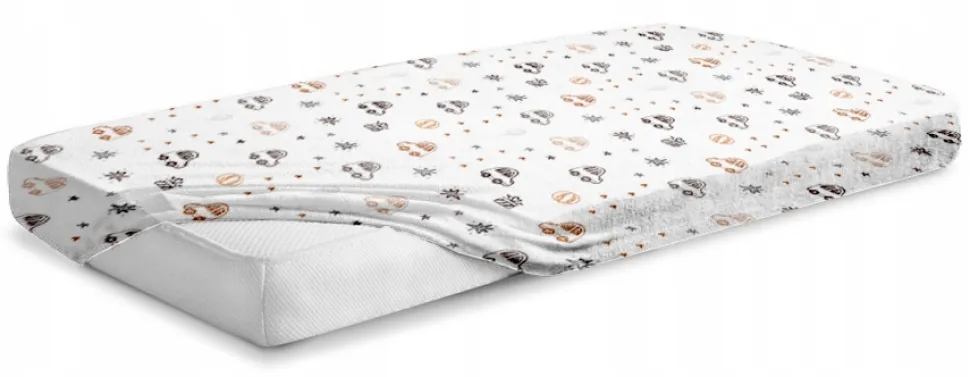 Prześcieradło materiałowe do kołyski 90x40 cm z gumką Babymam