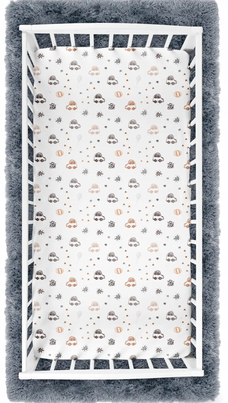 Prześcieradło materiałowe do kołyski 90x40 cm z gumką Babymam