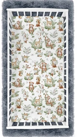 Prześcieradło materiałowe do kołyski 90x40 cm z gumką Babymam