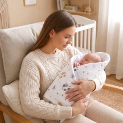 Rożek becik usztywniany kokosem bawełna Babymam
