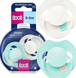 Smoczek dynamiczny Lovi Prime Tutti Frutti 0-6m 2szt Lagoon/Mint Cream