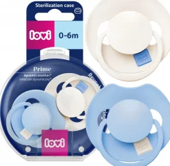 Smoczek dynamiczny Lovi Prime Tutti Frutti 0-6m 2szt Frost/Glacier Cream