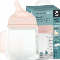 Suavinex butelka zero zero 180ml wolny przepływ smoczek 0m+