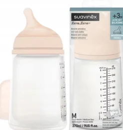 Suavinex butelka zero zero 270ml średni przepływ smoczek 3m+