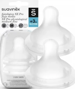 Suavinex smoczek do butelki sx pro średni 3m+ 2szt smoczki