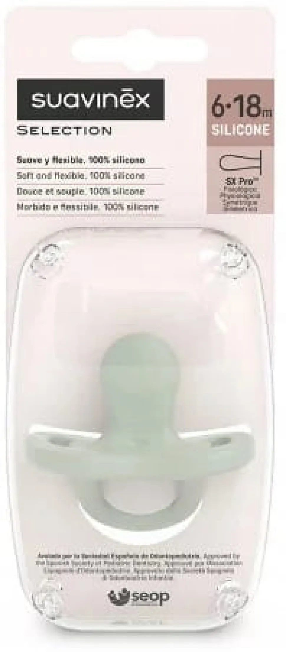Suavinex smoczek fizjologiczny silikonowy sx pro 6-18m