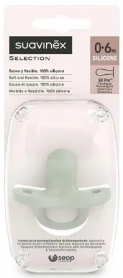 Suavinex smoczek fizjologiczny silikonowy sx pro 0-6m