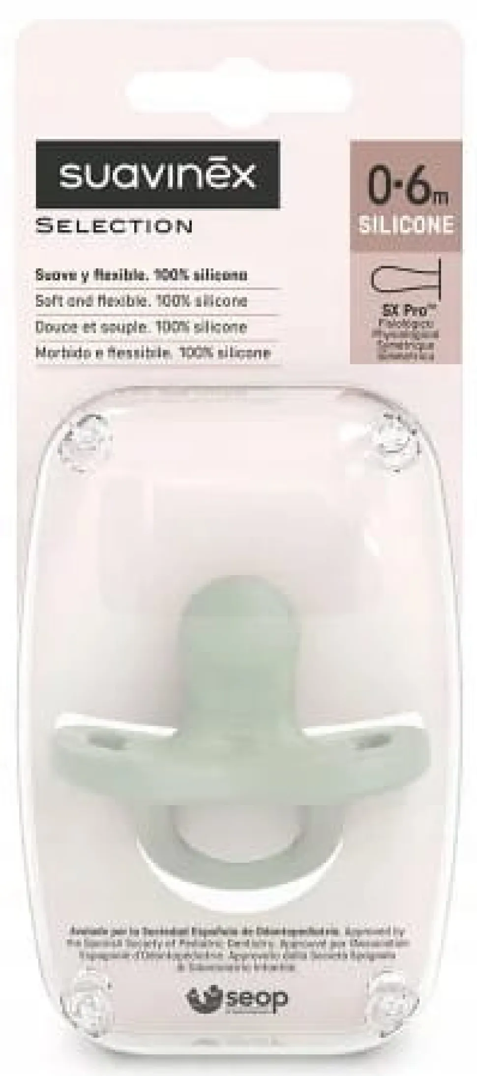 Suavinex smoczek fizjologiczny silikonowy sx pro 0-6m
