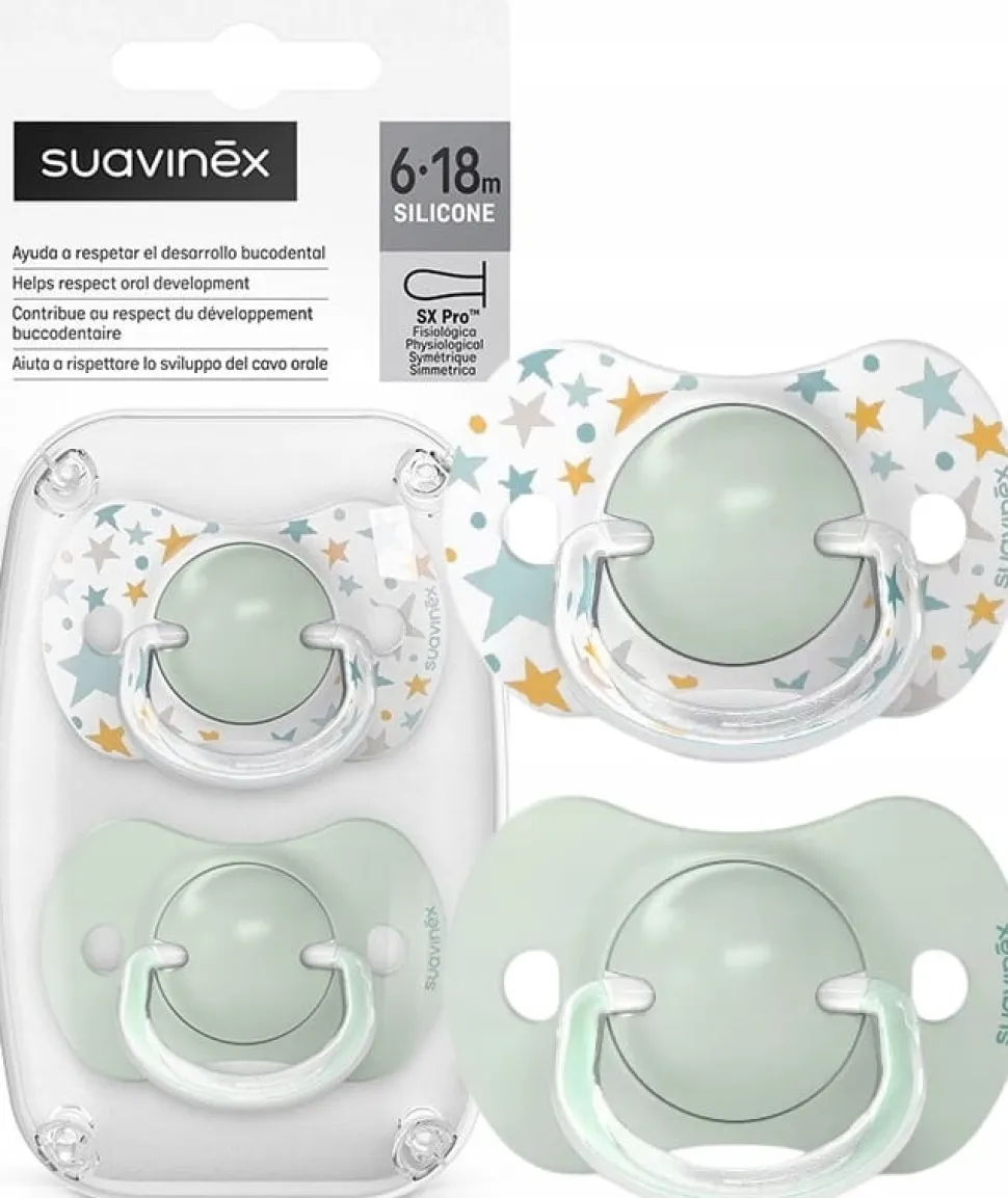 Suavinex smoczek fizjologiczny 6-18m sx pro silikonowy 2szt