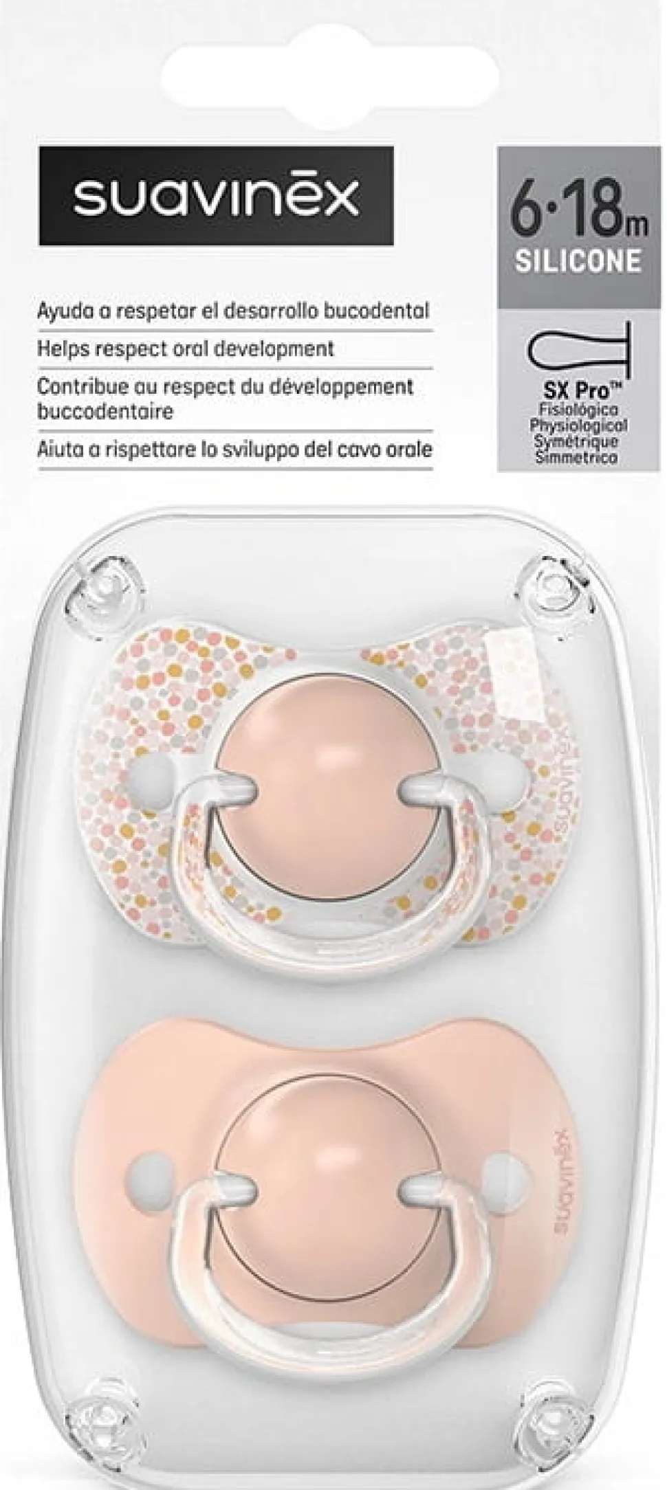 Suavinex smoczek fizjologiczny 6-18m sx pro silikonowy 2szt