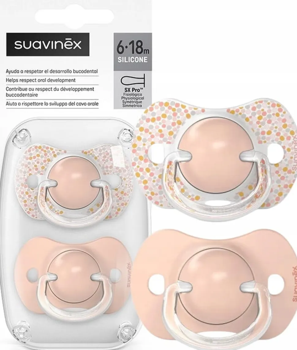Suavinex smoczek fizjologiczny 6-18m sx pro silikonowy 2szt