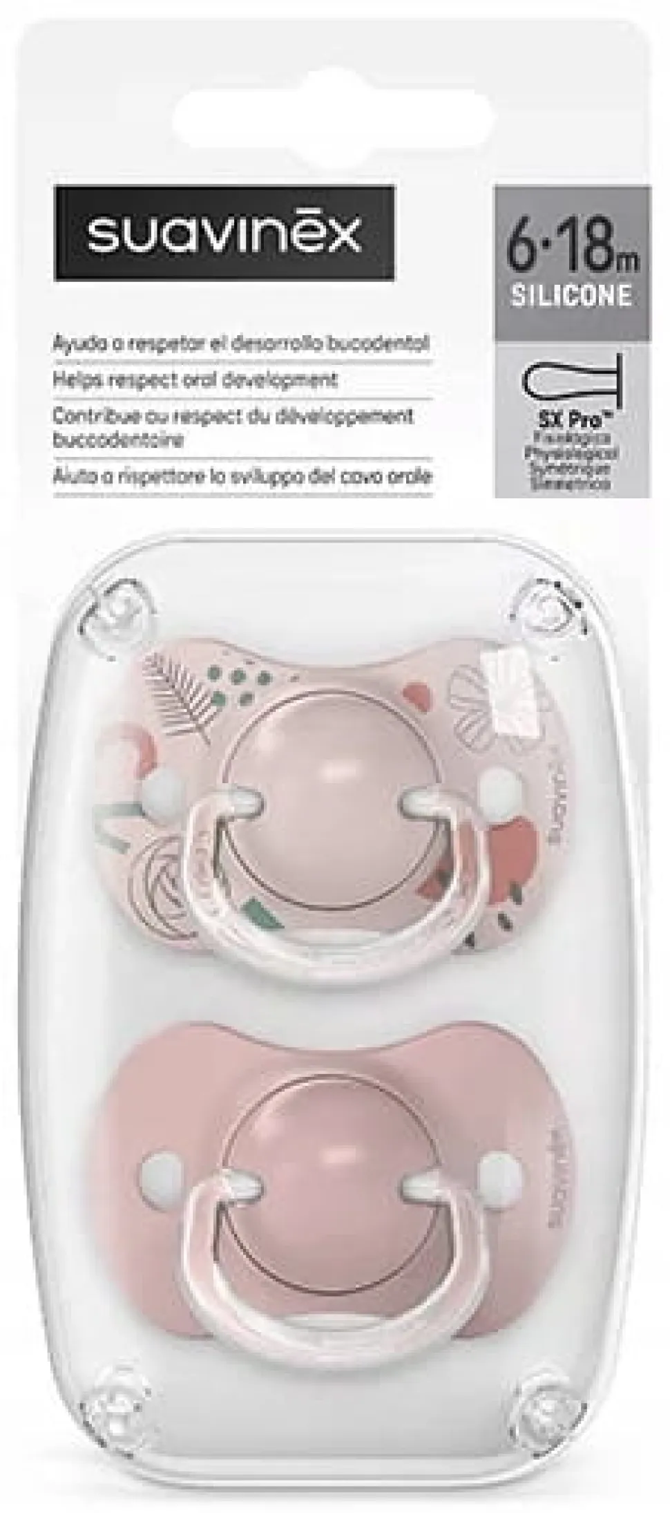 Suavinex smoczek fizjologiczny 6-18m sx pro silikonowy 2szt