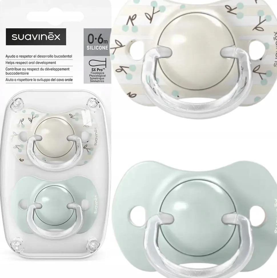 Suavinex smoczek fizjologiczny uspokajający SX Pro 0-6m silikon 2szt