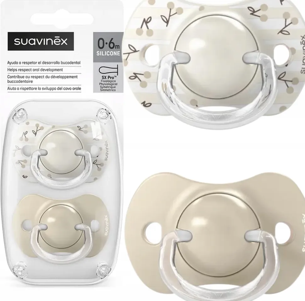 Suavinex smoczek fizjologiczny uspokajający SX Pro 0-6m silikon 2szt