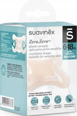 Suavinex smoczek silikonowy fizjologiczny zero zero 6-18m