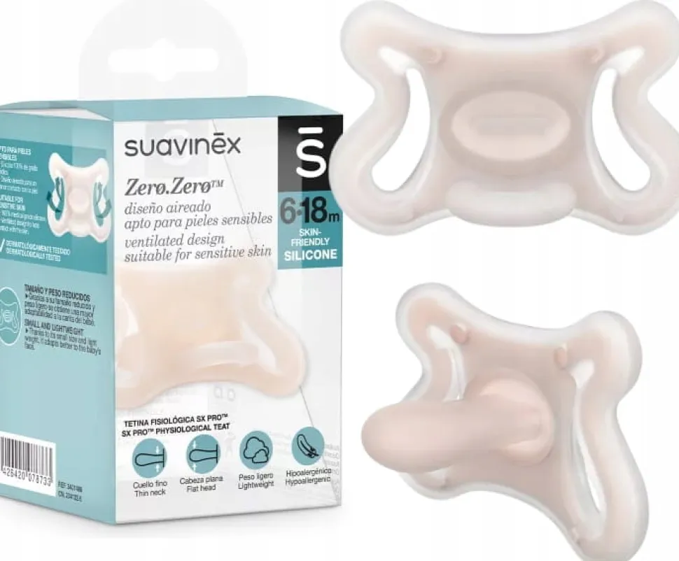 Suavinex smoczek silikonowy fizjologiczny zero zero 6-18m